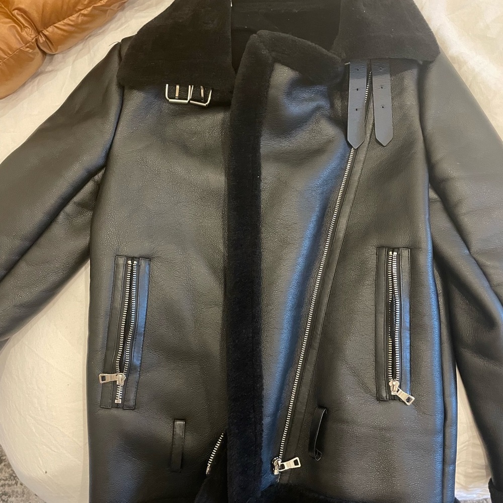 Wyldblue snowmass jacket black. FAUX LEATHER MOTO - Picture 3 of 5